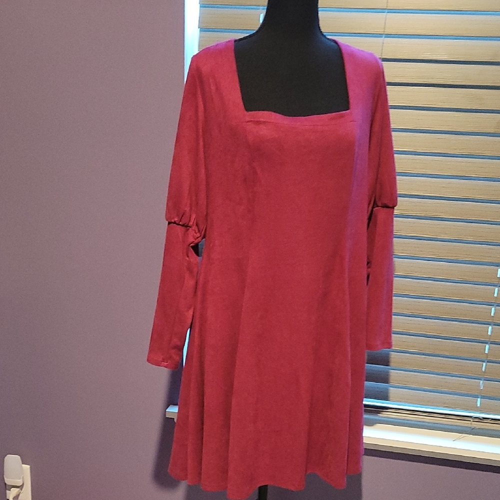 Fashion to Figure Orange Pink Dolman Sleeve Sundress